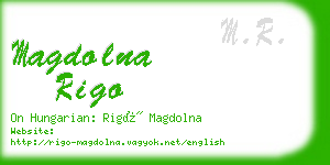 magdolna rigo business card